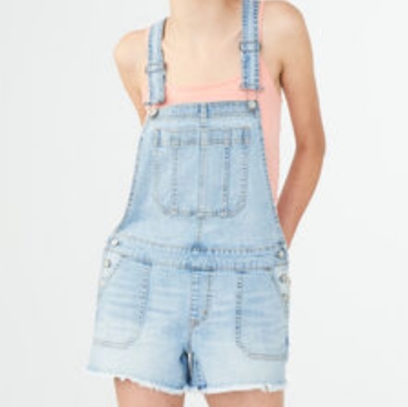 Aeropostale Light Wash Overall Denim. - Picture 2 of 7